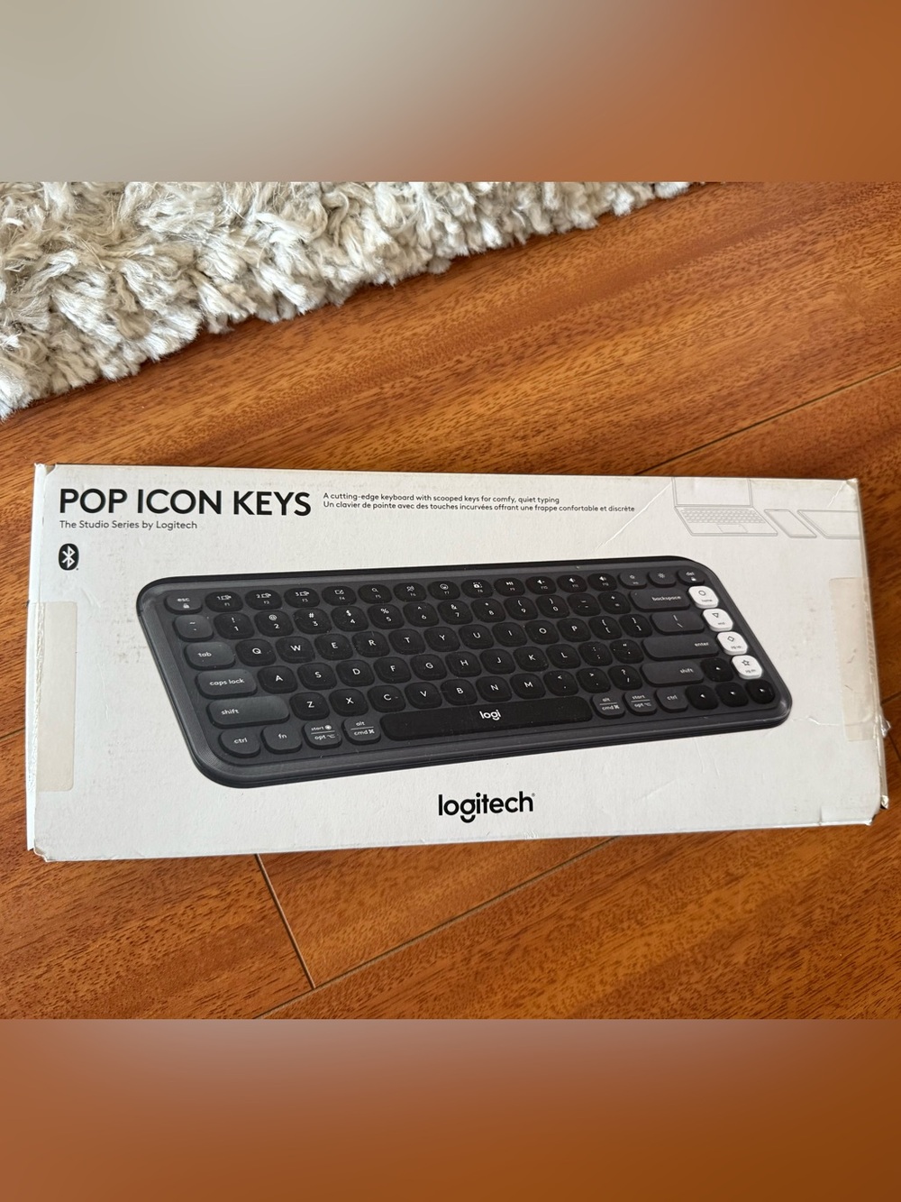 POP ICON Keys Wireless Bluetooth Graphite and White Graphite White Keyboard New